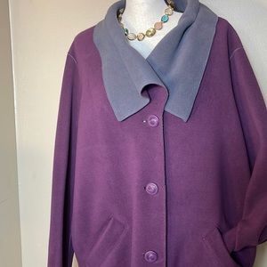 Susan Graver Fleece Plus Size coat